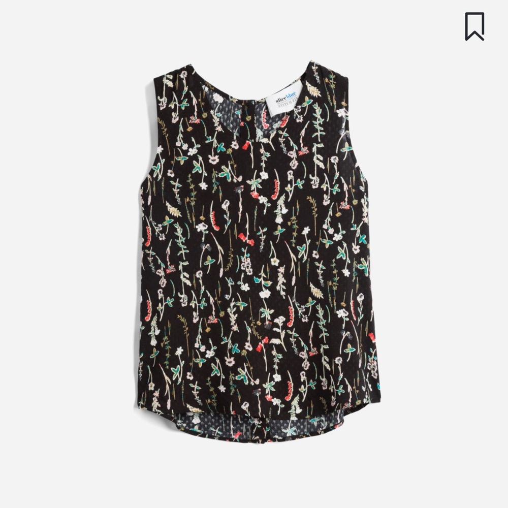 Alice Blue button back top